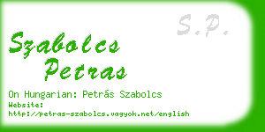 szabolcs petras business card